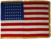 Extremely Scarce Set of Oval Office Flags, the 48-Star Flags Displayed in President Dwight D. Eisenhower's Oval Office in the White House -- 1 of 3 Known Sets From All U.S. Presidents in Private Hands
